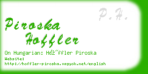 piroska hoffler business card